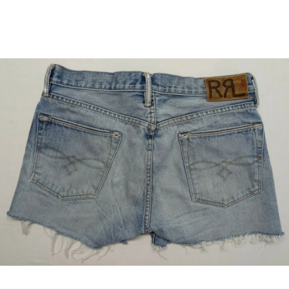 RRL Double-RL Ralph Lauren 31 Button-Fly Cut-Off Denim Shorts Selvedge Redline